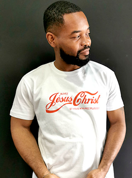 panier-img-T-shirt Blanc «Buvez Jésus-Christ et vous n'aurez plus soif»